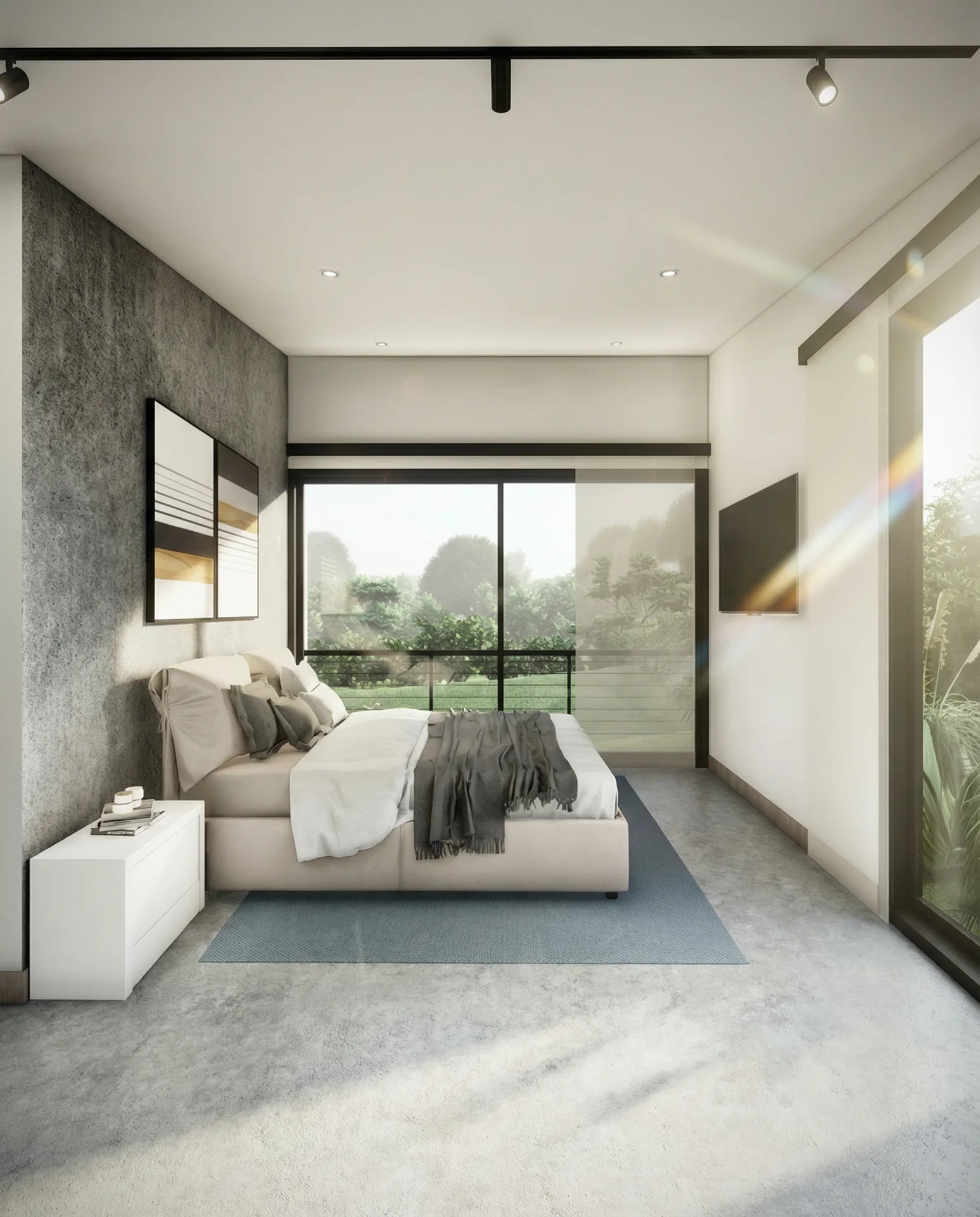 Habitacion principal con acceso al jardin y luz natural